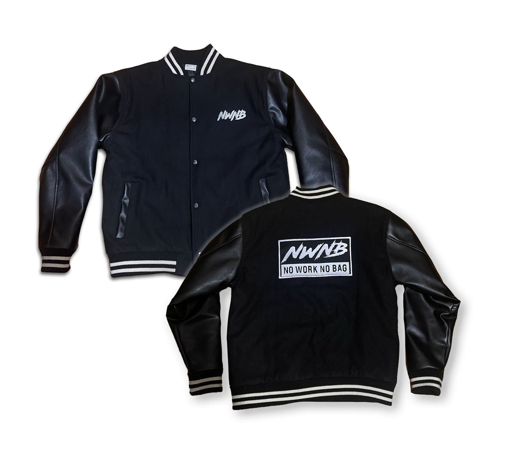 W.S VARSITY JACKET - BLACK - nomanual